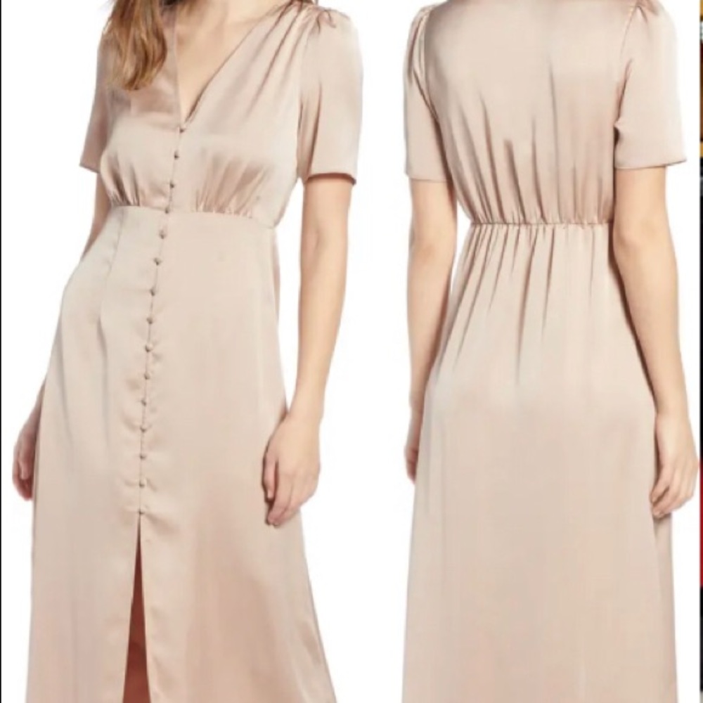 LEITH Front Button Maxi Dress